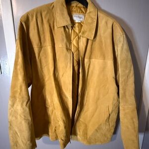 Vintage Men's Mustard Suede Jacket